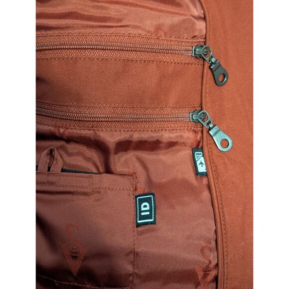 ScotteVest Womens Rust TEC Travel Trench XXL Double-Breasted Belted Coat Pockets - Picture 15 of 16